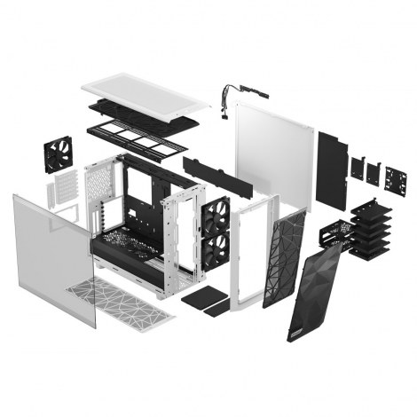 Fractal Design | Meshify 2 Clear Tempered Glass | White | Power supply included | ATX - 15
